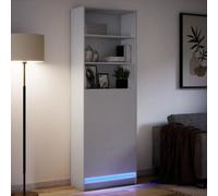 Highboard Sideboard Cabinet with LED Lights Home Storage Tall Cupboard Unit