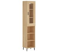 vidaXL Highboard Sideboard Cupboard Storage Cabinet White Engineered Wood