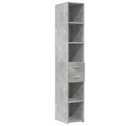 vidaXL Bookcase with Drawer Black Oak 30 x 42.4 x 185.2 cm