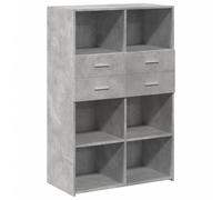 vidaXL Highboard Black 80x42.5x124 cm Engineered Wood Cabinet - Storage Cabinet with Handles for Bedrooms, Living Rooms, and Hallways