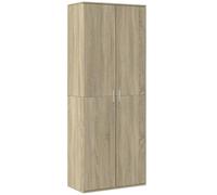 (white) vidaXL Highboard Sideboard Cabinet Storage Cupboard Sonoma Oak Engineered Wood