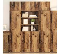vidaXL 2 Door 3 Shelf Artisan Oak Sideboard - Size: 185 x 80 x 42.5cm - Brown - Wilko