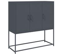Highboard Sideboard Side Cabinet Home Storage Organiser Cupboard Steel vidaXL