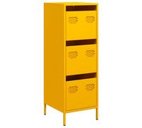 vidaXL Highboard Mustard Yellow 39x35x103.5 cm Steel, Yellow