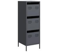 vidaXL Highboard Anthracite 39x35x103.5 cm Steel, Black