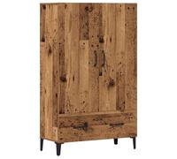 vidaXL highboard - old wood engineered storage cabinet 70x31x115 cm - modern sideboard for home decor with ample compartment storage