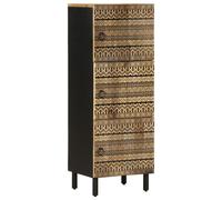 Highboard Sideboard Storage Cabinet Cupboard Solid Rough Wood Mango vidaXL