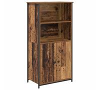 vidaXL Highboard Black Oak 62 x 36 x 121.5 cm Engineered Wood
