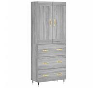 vidaXL Highboard Grey Sonoma 69.5x34x180 cm Engineered Wood