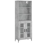 Vidaxl Highboard Concrete Grey 69.5X34X180 Cm Engineered Wood