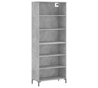 Highboard Tall Cabinet Concrete Grey 69.5x32.5x180 cm Engineered Wood & Metal XL
