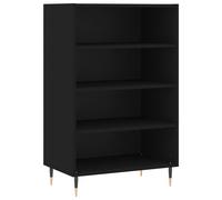(black) vidaXL Highboard Sideboard Storage Side Cabinet Home Cupboard Engineered Wood
