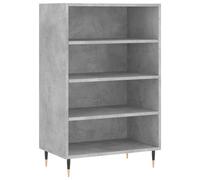 (concrete grey) vidaXL Highboard Sideboard Storage Cabinet High Gloss White Engineered Wood