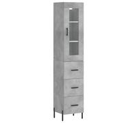 vidaXL Highboard Concrete Grey 34.5x34x180 cm Engineered Wood, Grey