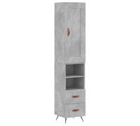 vidaXL Highboard Grey Sonoma 34.5x34x180 cm Engineered Wood