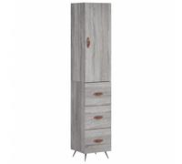 vidaXL Highboard High Gloss White 34.5x34x180 cm Engineered Wood UK NEW