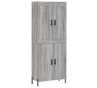 vidaXL Highboard Old Wood - Modern Engineered Wood Rectangular Living Room Cabinet - 2-piece