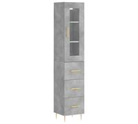 vidaXL Highboard Grey Sonoma 34.5x34x180 cm Engineered Wood