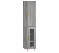 vidaXL Highboard White 34.5X34X180 Cm Engineered Wood, White