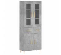 vidaXL Highboard Grey Sonoma 69.5x34x180 cm Engineered Wood