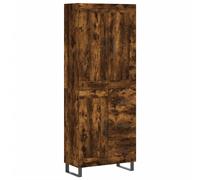 Highboard Oldwood 69.5x34x180cm Engineered Wood Minimalist Black Handles Legs XL
