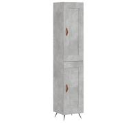 vidaXL Highboard Concrete Grey 34.5x34x180 cm Engineered Wood, Grey