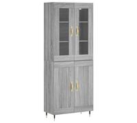 (white, 1 wood door 3 drawers) vidaXL Highboard Sideboard Tall Storage Cabinet Side Cabinet Engineered Wood