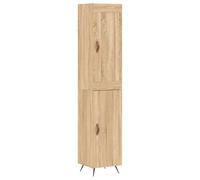 vidaXL Highboard White 34.5x34x180 cm Engineered Wood, White