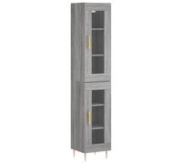 vidaXL Highboard 2 pcs Old Wood Glass, Dining Room, Modern Rectangular Sideboard, Ample Storage, Elegant Display, Functional Highboard, Contemporary Furniture