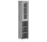 (grey sonoma, 3 drawers) vidaXL Highboard Sideboard Cupboard Storage Cabinet Smoked Oak Engineered Wood