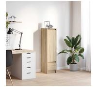 Highboard Slim Sonoma Oak 1 Door 1 Drawer Tall Engineered Wood 29.5x34x119.5 cm