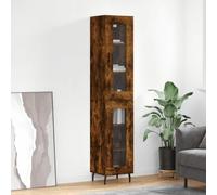 Highboard Smoked Oak 34.5x34x180 cm Engineered Wood