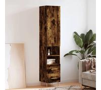 Highboard Smoked Oak 34.5x34x180 cm Engineered Wood