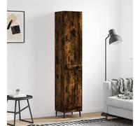 Highboard Smoked Oak 34.5x34x180 cm Engineered Wood Berkfield Home Brown One Size