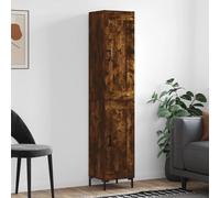Highboard Smoked Oak 34.5x34x180 cm Engineered Wood Berkfield Home Brown One Size