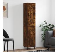 Highboard Smoked Oak 34.5x34x180 cm Engineered Wood Berkfield Home Brown One Size