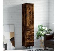 Highboard Smoked Oak 34.5x34x180 cm Engineered Wood Berkfield Home Brown One Size