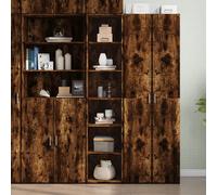 Highboard Smoked Oak 40x41x185 cm Engineered Wood Berkfield Home Brown One Size