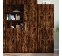 Highboard Smoked Oak 50x42.5x185 cm Engineered Wood Berkfield Home Brown One Size