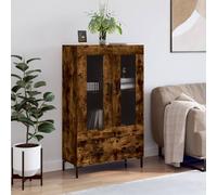 Highboard Smoked Oak 69.5x31x115 cm Engineered Wood Berkfield Home Brown One Size