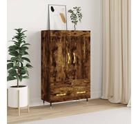 Highboard Smoked Oak 69.5x31x115 cm Engineered Wood Berkfield Home Brown One Size