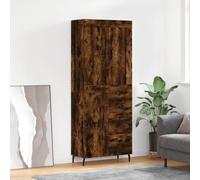 Highboard Smoked Oak 69.5x34x180 cm Engineered Wood Berkfield Home Brown One Size