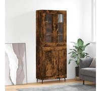Highboard Smoked Oak 69.5x34x180 cm Engineered Wood Berkfield Home Brown One Size
