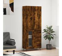 Highboard Smoked Oak 69.5x34x180 cm Engineered Wood Berkfield Home Brown One Size