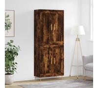 Highboard Smoked Oak 69.5x34x180 cm Engineered Wood Berkfield Home Brown One Size