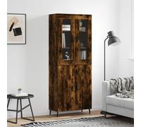 Highboard Smoked Oak 69.5x34x180 cm Engineered Wood Berkfield Home Brown One Size