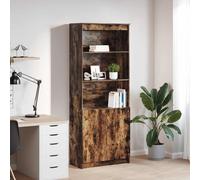 Highboard Smoked Oak 70x35x180 cm Engineered Wood