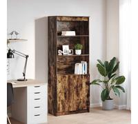 Highboard Smoked Oak 70x35x180 cm Engineered Wood Berkfield Home Brown One Size