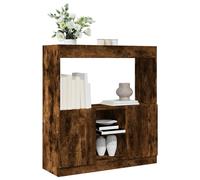 Highboard Smoked Oak 92x33x100 cm Engineered Wood Berkfield Home Brown One Size
