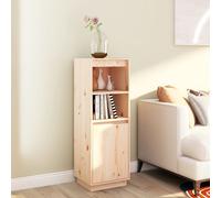 Highboard solid pinewood natural 37x34x110cm rustic storage cabinet compact unit